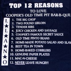 COOPER'S BLUE TOP 12 REASONS T-SHIRT
